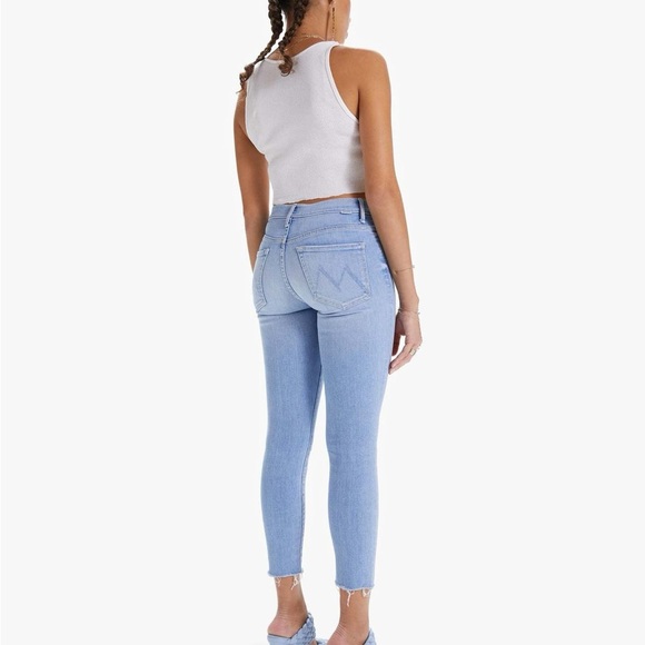 Mother The Stunner Ankle Fray Crafty Side Denim Blue Jeans Women’s 27 - Picture 5 of 10